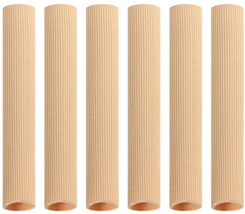 6 Protège-Orteils en Silicone Découpable, Tube Coussinet de Gel pour le Soin des Cors, Ampoules, Callosités sur les Orteils et les Doigts (Taille M, 15cm)