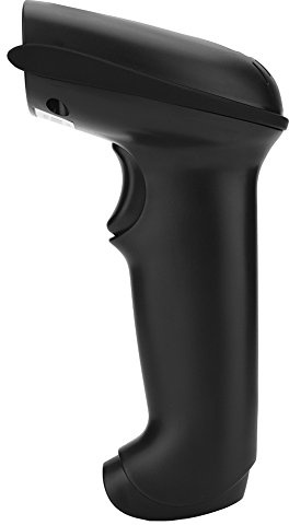 Annadue Lettore di Codici a Barre Wireless Portatile, Lettore di Codici a Barre Wireless Cablato USB da 2,4 GHz, per Minimarket di Libri di Biblioteca, Supermercato, Magazzino (BLACK)