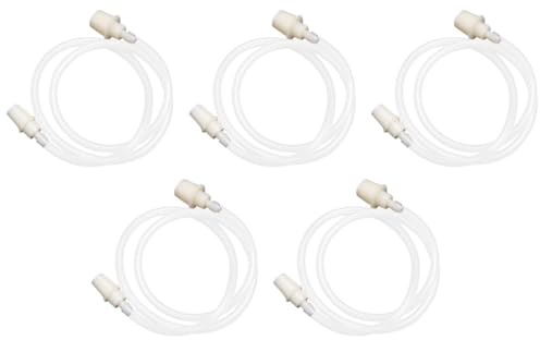WEKAMOS Rallonge Blanche pour Machine à Ventouses – Lot de 5 Tubes D’extension en Plastique Souple, Accessoires de Connexion pour Lignes de Soins par Ventouses, Compatible Appareils