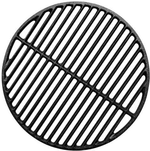 Yinnhom Griglia in ghisa, piastra per griglia tonda in ghisa, griglia a carbonella e griglie a gas, griglia da 37,5 cm, accessori ricambi per griglie a gas, cottura nera per grig_lia come ricambio