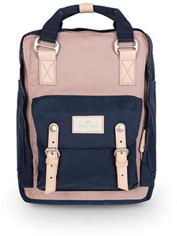 Doughnut Macaron mehrfarbiger Reiserucksack für Damen, College, leicht, für Pendler, Freizeit, Tagesrucksack, Rucksack, 16 l, Hellrosa, X Marineblau, Einheitsgröße, Makrone