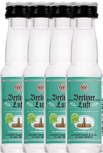 Berliner Luft Pfefferminzlikör 4x0,02 Liter