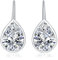 Diamond Treats Orecchini Donna Argento 925 con Zirconi a Forma di Pera, Orecchini a Goccia in Argento Sterling 925 per Donna e Ragazza, Orecchini Pendenti con Chiusura a Monachella