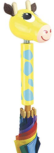 Vilac- Regenschirm Flip Flap die Giraffe, 4417S, Gelb