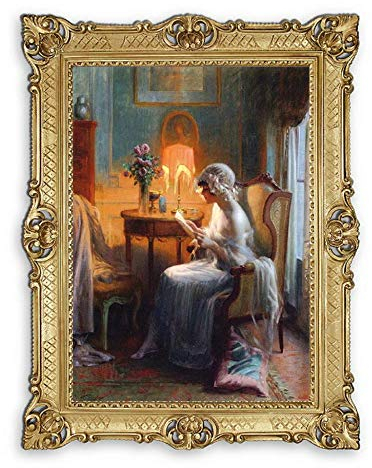 Lnxp Wunderschönes Gemälde Ballerina 90x70 cm Künstler; D. Enjolras ´Delphin. Enjolras Bild Bilder Barock Rahmen Antik Repro hochwertige Kunstreproduktion 58B