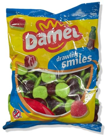 Damel Fresas Rellenas sin Gluten Bolsa 1KG Gominolas con Sabor a Fresa