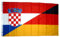 Fahne/Flagge Deutschland/Kroatien 90 x 150 cm