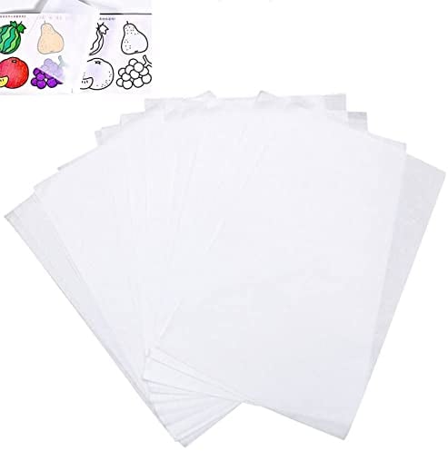 50 Sheets Tracing Paper, a4 Graphite Paper Carbon Paper for Tracing, Design, Graphic, Scrapbooking (Transparent)