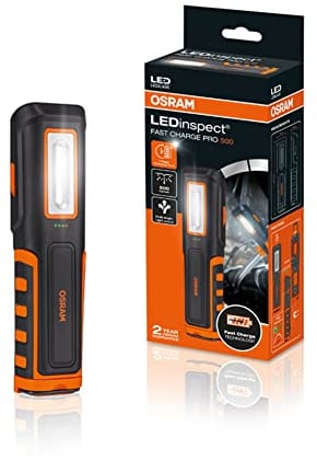 OSRAM LEDIL405 LEDinspect Fast Charge PRO500, Ispezione, 5700K, Luce di Lavoro a LED Ricaricabile, Magnetica, Include Gancio