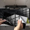 HORIWE Marble Tile Stickers for Bathroom Kitchen Backsplash Waterproof Oil Proof DIY Self Adhesive New PVC Wall Stickers Home Decor 12x6 Inches (Black Marble Pattern 3, 30x15cm(12x6) - 16PCS)