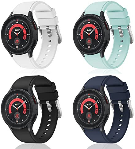 XBLJST Compatibles con Samsung Galaxy Watch 6/5/4 40mm 44mm，20mm Correa Silicona Smartwatch Pulsera de para Galaxy Watch 4/6 Classic/Galaxy Watch 5 40mm 44mm/Watch 5 Pro 45mm/Watch 3 41mm