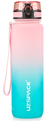 UZSPACE Trinkflasche 500ml/800ml/1L, Sport Trinkflasche Kinder Auslaufsicher, Tritan & BPA-frei Wasserflasche für fahrrad, fitness,Outdoor
