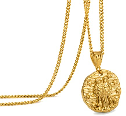 Speroto kette herren, halskette kette, sternzeichen kette, sternzeichen anhänger, edelstahl kette, geschenk herren(Zwilling,gold)