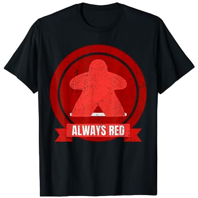 Always Red Meeple Lustiges Brettspiel Design für Gamer T-Shirt