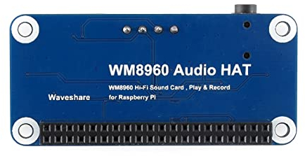 Waveshare Sound Card HAT, Integrates WM8960 Stereo CODEc, Compatible with Raspberry Pi