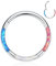 AROWRO 16G Septum Schmuck Septum Ring Nasenringe Helix Daith Septum Rook Piercing Schmuck Daith Rook Ohrringe Septum Clicker 6mm Chirurgenstahl Opal Intarsien Silber