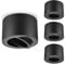 URing Aufbauspot Schwarz Deckenspot - Flur Aufbaustrahler Flach Schwenkbar Deckenstrahler geeignet für LED Module 230V - Ø 80x50 mm - Spot Deckenleuchte aus Aluminium, Aufputz LED, 4er Set