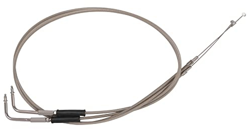 BAIONE 39 43 47 51 Stainless Steel Throttle Cable Wire Kit Idle Cable Compatible with Harley Iron XL 883 1200 Dyna Softail Fat Boy Heritage Road King XL883 XL1200 Throttle Clutch Cable Wire(39)