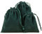 Lot de 6 sachets en velours pour bijoux - Petits sacs en tissu avec cordon de serrage - 7 x 9 cm - Vert foncé