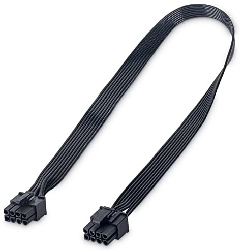 YieJoya PCIE Kabel für Seasonic, PSU 8 pin Stecker auf PCIe 8pin (6+2) Stecker für Seasonic Modular Power Supply (60 cm)