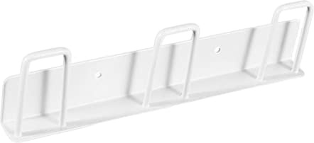 Folpus Estante para Tazas montado en la Pared, Ganchos, Soporte para Estante de Secado de Tazas. Vasos, Tazas de té, Organizador, Colgador, Ganchos para, 3 Ranuras Blancas