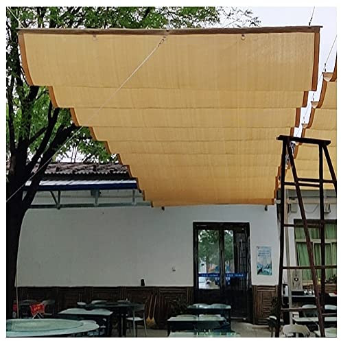 Einziehbare Pergola-Vordach-Schattenabdeckung, Wellen-Sonnensegel-Markise, Terrassenüberdachung für Garten, Veranda, Strandpavillon, Holz (Farbe: Beige, Größe: 1,2 x 4 m)