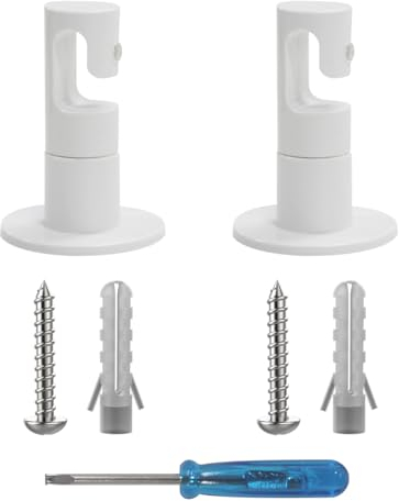 OASHISU 2 Stück Wand- und Deckenpins Aufputz-Kabelhalter für Lampe, Textilkabel Weiß Kabelhalter als Deckenbefestigung Kabelhalterungen Wandhalterungen Deckenhalterungen DIY mit Schrauben und Dübeln