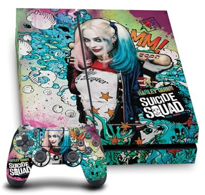Head Case Designs sous Licence Officielle Suicide Squad 2016 Affiche Harley Quinn Graphiques Vinyle Autocollant De Jeu Peau Compatible avec Sony PlayStation 4 PS4 Console and DualShock 4 Controller