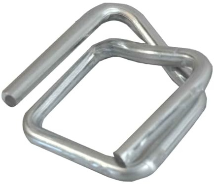 Tecplast 250 Stück Schnallen für 16 mm Umreifungsband - Qualität PRO BC - Selbstsichernde Schnallen aus verzinktem Stahl.