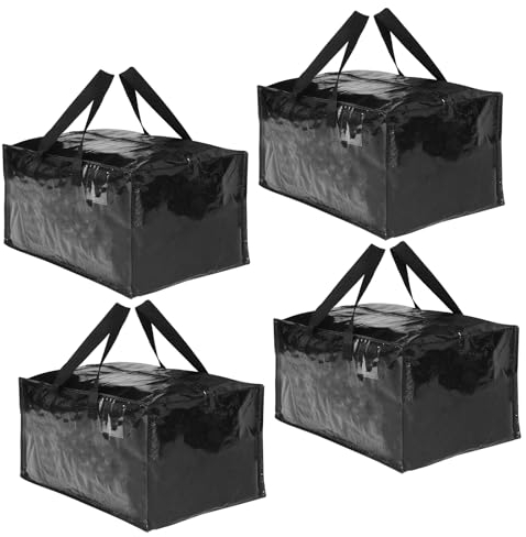 Moving Bags, ZIZINET Moving Bags Extra Large Strong,90L Big Bags with Backpack Straps,Handles, Zippers and Tag Pocket, for Moving,Travelling,Camping, Gardening Tools,Holiday Decorations Storage,4PCS