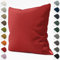 Schuette® Dekorativer Kissenbezug aus Samt mit verdecktem Reißverschluss • Millenium Velvet Kollektion: Sangria (Red) • Knitterfrei • Kuschelweich • Zierkissen • Sofakissen