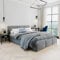 Home Collective Polsterbett Doppelbett 140x200 und 160x200 cm Samt grau | mit Lattenrost aus Metall und Stauraum mit hydraulischem Bettkasten | 160x200 cm