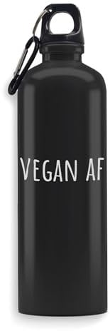 Vegan AF Plant Based Water Bottle Engraved Art Sport Leakproof Big Capacity