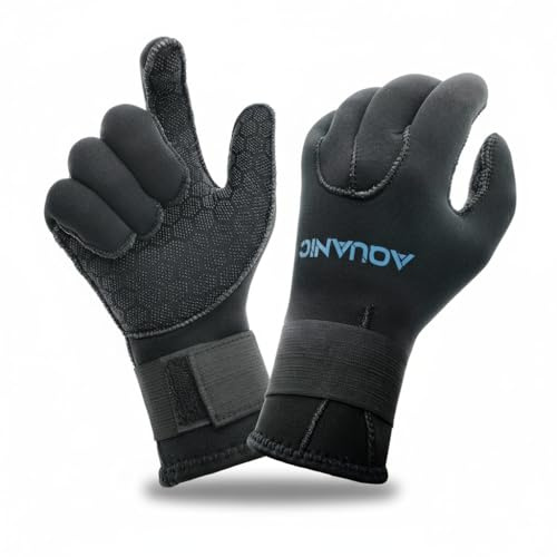 nitescuba Neopren Tauchhandschuhe 3mm Neopren Handschuhe für Herren und Damen Anti-Rutsch Wärmender Tauchhandschuhe mit verstellbarem Taillengurt für Schnorcheln Kajakfahren Paddeln (XL)