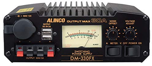 MAAS ALINCO DM-330-FXE Schaltnetzteil 25 Ampere - 9-15 V DC / 13,8 V fix - 25 A - mit 5V USB Anschlüsse 2A