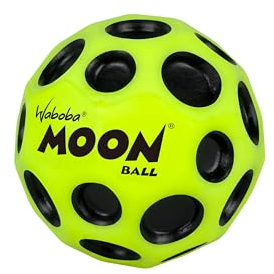 Sunflex® x Waboba® Moon Ball Gelb | Springball | Springender Gummiball | Spielball | Ballkrater Erzeugen knallendes Geräusch | Leicht Greifbar | Flummies für Kinder | Bouncing Ball