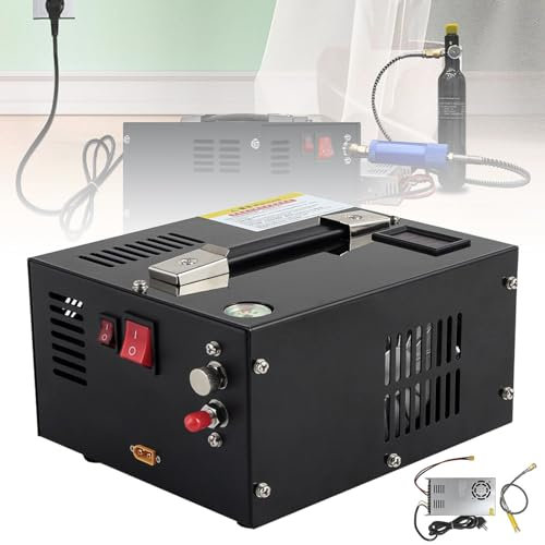 Portable Pcp Air Compressor(4500psi 30mpa) - External Power Supply + Fan Cooling, Pcp Air Compressor, Fast Inflation - Dive Tanks, Hpa Tanks,110v-12v