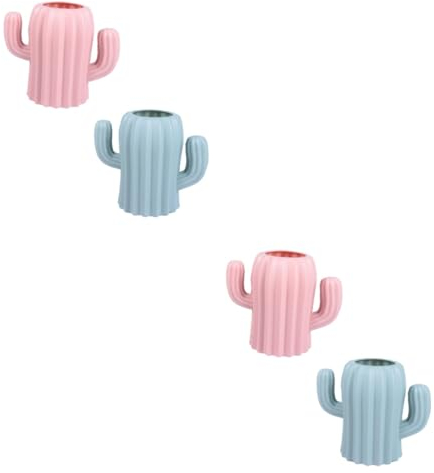 NUOBESTY 4pcs Cactus Brush Pot Pen Container Magnetic Pen Holder Storage Box Multifunctional Desk Accessories