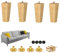 Wood Trapeze Tapered Furniture Leg Set of 4 Mid-Century Wooden Furniture Feet Replacement Legs with Mounting Plate & Screws for Sofa Couch Cabinet Chair Coffee Table Dresser - Clear (10 cm / 4 inch)