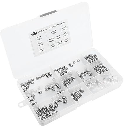 SOLUSTRE 520 Stück Runde Edelstahlkugeln 2-8mm Glatte Oberfläche Robust und Formstabil Geeignet für Motoren und Ventile