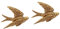 Garneck 2St Schwalben hängen Vögel Wandskulptur Wand schluckt Ornament heim wanddeko schlafzimmer vintage wanddeko skulpturen Wohnkultur Wohndekoration Schwalbendekoration aus Harz Golden