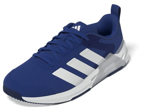 adidas Men's Dropset Vario Training Sneaker, Team Royal Blue/White/Halo Silver, 6 Wide