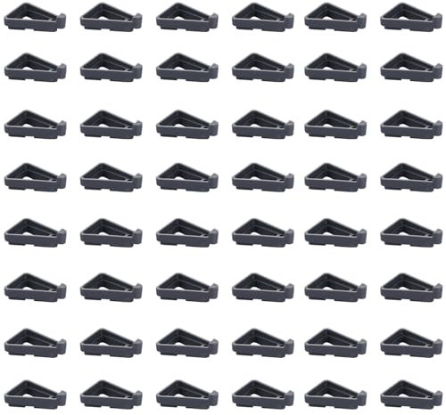 LOLYSIC 48Pcs Plant Pot Feet, Triangle Flower Pot Feet Plastic Pot Feet for Plant Pot Feet Risers Supports Prevent Rot Pots Toes Plant Stand for Outdoor and Indoor, Grey