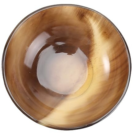 minkissy Natural Smooth Horn Shaving Bowl for Shaving Soap Bowl for Mens Grooming Kits