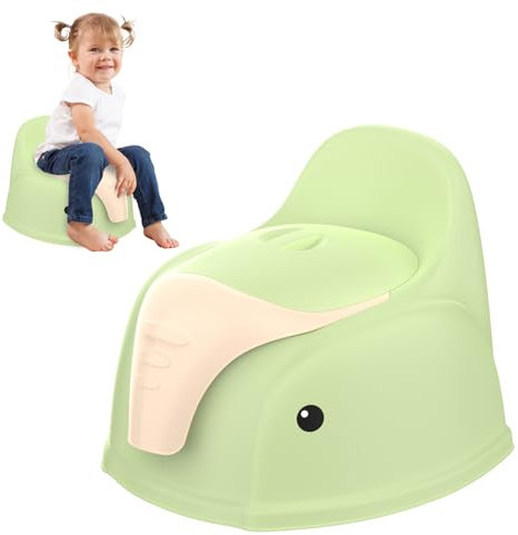 Potty Training Toddler Toilet,Baby Potty Chair for Kids Boys Girls,Portable Potty Toddlers Toilet Seat Potties Trainer with Lid Splash Guard Non-Slip Removable Bowl for 1-6 Year Old Childrens,Green