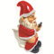 Outdoor Yard Dekoration mit 3D Zwerg Toilette Telefon Figur Einzigartiges Harz Design Element (rot)