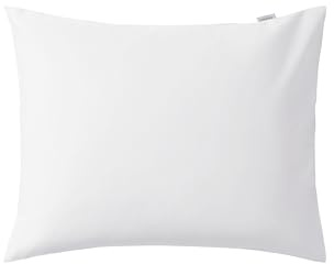 Jotex Zack Satin Kopfkissenbezug - 100% hochwertige exklusivem Satin aus Bio-Baumwolle GOTS-Zertifiziert Kissenbezug, Weiß 50x70cm