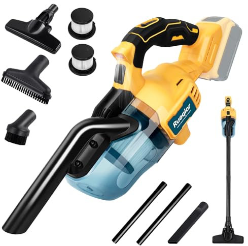 Aspiradora inalámbrica para batería Dewalt de 20 V, aspiradora eléctrica de mano 5 en 1 con potente motor de 400 W, aspiradora de mano portátil de 46 CFM para el hogar, pelo de mascotas, coche