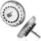 Wuyangcun Sink Strainer Waste Plug 2pcs Stainless Steel 83mm/3.27in with Rubber Ring & Plastic Nut for Kitchen