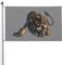 Drapeau Lion En Colère Décoration Garden Flag Œillets En Laiton Dans Drapeau Pirate Pour Bar Jardin L'Extérieur 3X5Ft